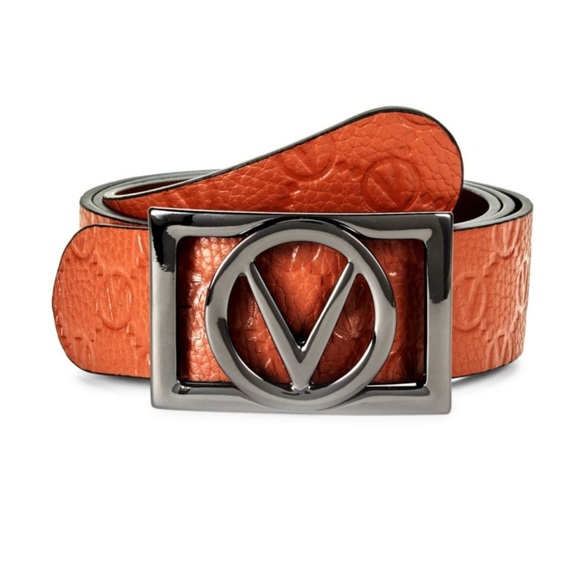VALENTINO BY MARIO VALENTINO LOGO LEATHER BELT